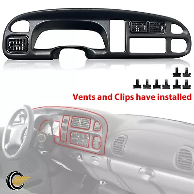 Dash Board Bezel Cover Instrument W/Vents Fit For 98-02 Dodge Ram 1500 2500 3500 • $38