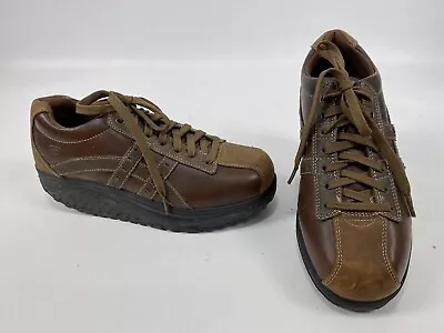 Skechers Shape Ups 50877  Brown Leather Athletic Walking Shoes Mens Size 8 • $49.99