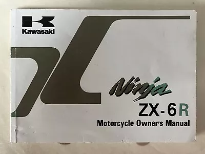 Kawasaki Zx-6r J1 Zx6 Ninja Zx-6r Owners Instruction Maintenance Manual Zx600-j1 • £19.99