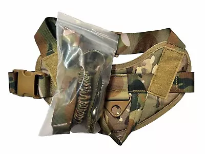 Tactical Small Dog Harness No-pull Military Dog Vest Working Dog & Collar Camo • $24.99