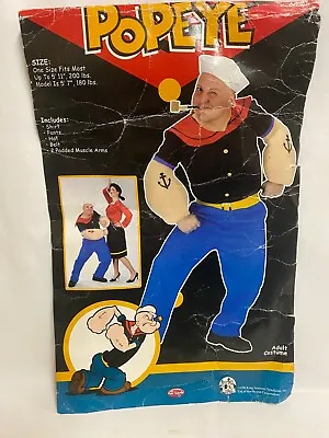 Popeye Sailor Costume Adult Size 102724 Complete With Plastic Pipe New/Other • £31.99