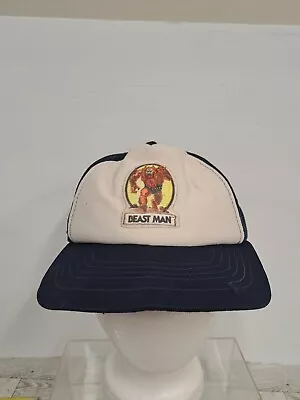 Vtg Beast Man Masters Of The Universe MOTU Trucker Mesh Snapback Boys Cap Hat • $51.31