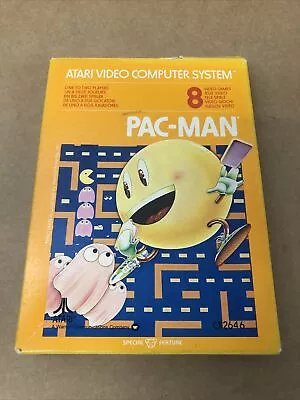 GAME - Pac-Man 8 Atari CX2646 - Box Cartridge And Manual - Untested • £37.64