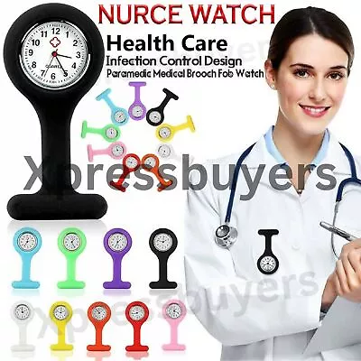 Silicone Nurse Watch Brooch Tunic Fob Watch Nursing Nurses Pendant Pocket Watch • $8.49