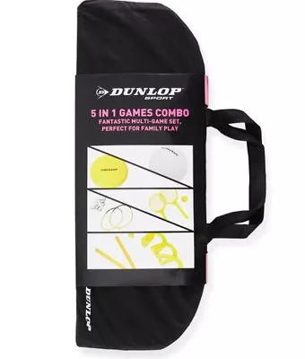 Dunlop 5 In 1 Games Set Volleyball Badminton Tennis Frisbee Horse Shoe Kid Sport • $790