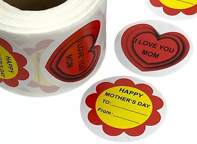 Happy Mother's Day I Love You Mom Stickers 2  Choose 50 Or 100-Pack • $8.79