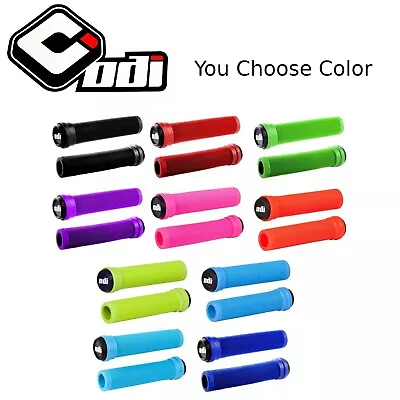 ODI Soft Flangeless Longneck Grips BMX MTB Hybrid Bike Scooter Softies No Flange • $11.75