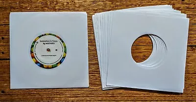 50 X White Paper 7  Inner Vinyl Record Sleeves For Singles EP 45's Or 7  Vinyl • $22