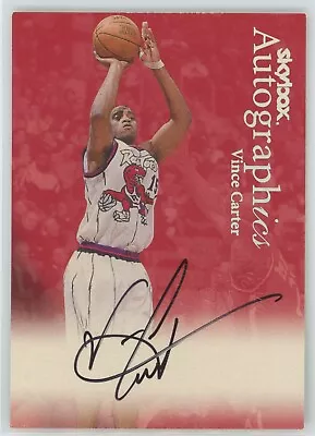1999-00 Skybox Autographics Vince Carter Toronto Raptors Signed AUTO ON-CARD • $279.99