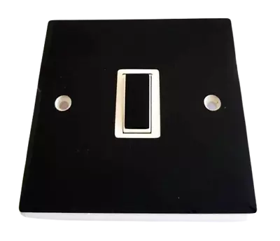 Black Glossy Power Socket Light Switch Sticker Vinyl / Skin Cover Decal S2 • £2.35