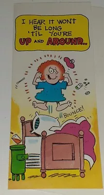 Unused 9 ×4   Vintage Greeting Card & Envelope ~ Funny Get Well • $2.16