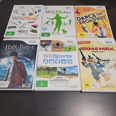 Nintendo Wii Games Bundle X 6 Wii Fit Plus Wii Sports Wii Play Harry Potter ... • $30