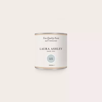 Laura Ashley Matt Emulsion Paint Tester Pot 100ml Slate White - • £9.49