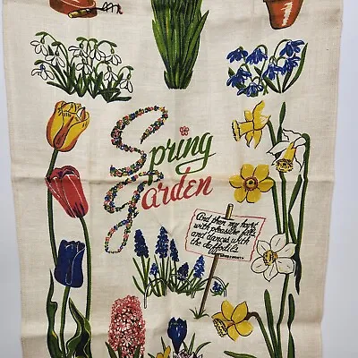 Wert By Hand Linen Tea Hand Towel Spring Garden Poem Wordsworth 30 X 17  England • $29.95