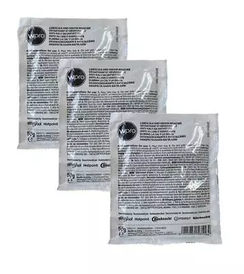 Hotpoint Dishwasher Washing Machine Limescale Descaler Detergent Remover 3 X 50g • £4.79