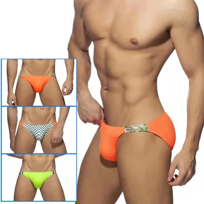 Mens Surf Beach Bikini Briefs Low Rise Swimwear Sexy Thong Trunks Cup Underpants • $10.50