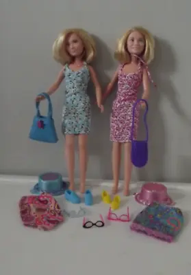 Mary-Kate And Ashley Sweet 16 Fashion Dolls Mattel Two Dolls +Accessories LOT • $25