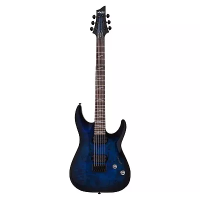 Schecter Omen Elite 6 Guitar Rosewood Fretboard See Thru Blue Burst • $499