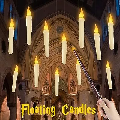 Halloween Decorations Flameless Candles 12pcs Floating Led Candles With Magic Wa • $28.56