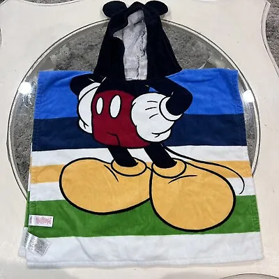 Disney Mickey Mouse Kids Bath Pool Beach Hooded Poncho Towel • $18.88