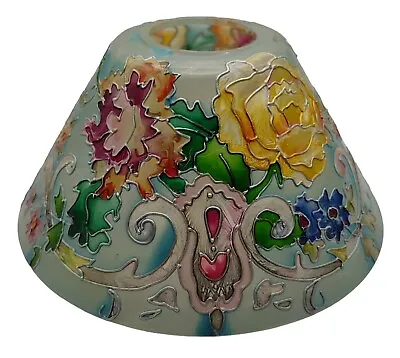 Vintage Hand Painted Stained Glass Style Joan Baker Designs Lamp Shade • $40