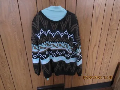 Vtg.rescorce By Doris=women's Ski Sweater & Turtle Neck=multi Colors=size M • $7.75