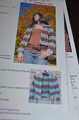 Misti Alpaca Knitting Pattern #200 Natalie Jacket 32-44 • $2.50