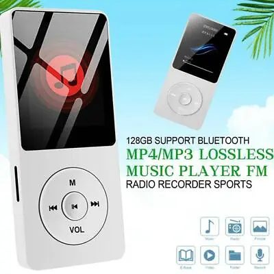 MP4/MP3 128GB Support Bluetooth Lossless Music Player FM Radio Recorder Sport/ • $11.44