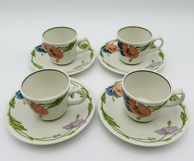 Villeroy & Boch West German AMAPOLA  Set Of 4 Cups And Saucers • $25