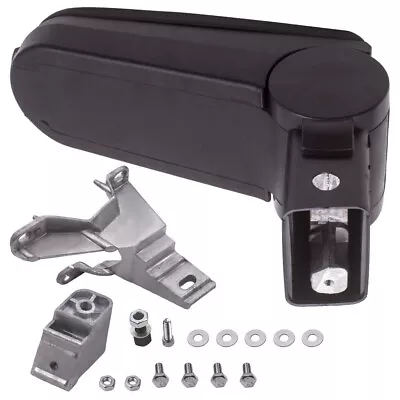 Front Leatherette Center Console Armrest  For VW Jetta Golf Mk4 Passat Black New • $45.10