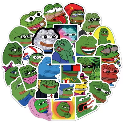 50Pcs Pepe The Frog Skateboard Laptop Political Meme Stickers Hot • $7.56