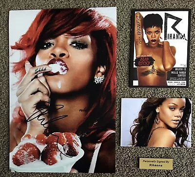 £64.35 • Buy RIHANNA Signed Photo 8x10 + Extra Photos + Engraved Plaque COA