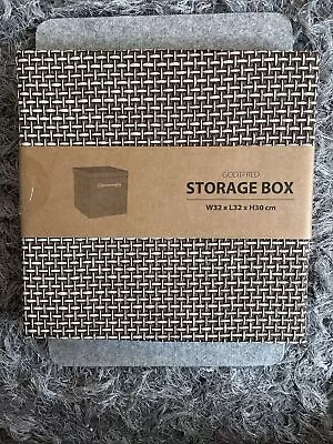 £8 • Buy JYSK Storage Box Brown Rattan Style Foldable H 30cm X W 32cm X L 32cm X 1 