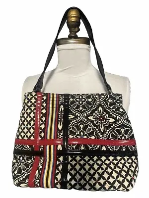NWOT VERA BRADLEY VERSAILLES CROSSROADS-? Quilted Tote-Patent Leather Strap/Trim • $14.99