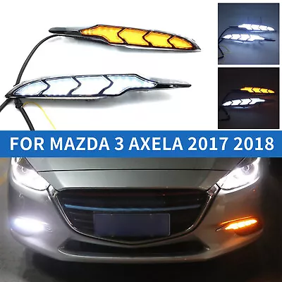 LED DRL For Mazda 3 Axela 2017 2018 Daytime Running Light Fog Turn Signal Lamp • $51.98