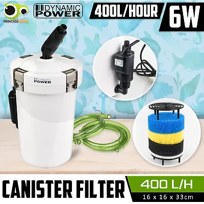 $46.90 • Buy Aquarium External Canister Filter Aqua Fish Water Tank Sponge Pond 400L/H