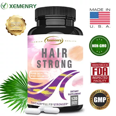 Hair Strong - With Biotin Keratin & Collagen - Support Hair Skin Nails Health • $7.74