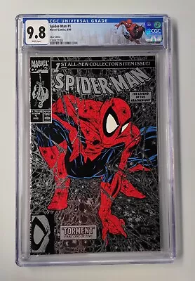 SPIDER-MAN #1 - CGC 9.8 Silver Edition Custom Label - New Slab - McFarlane • $79