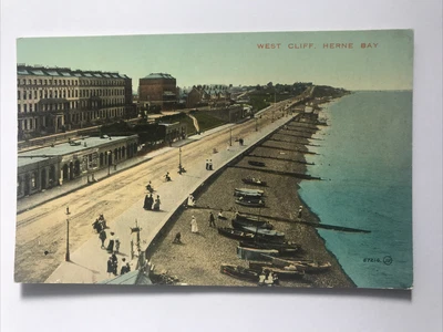 £2 • Buy West Cliff, Herne Bay. Valentines Postcard 