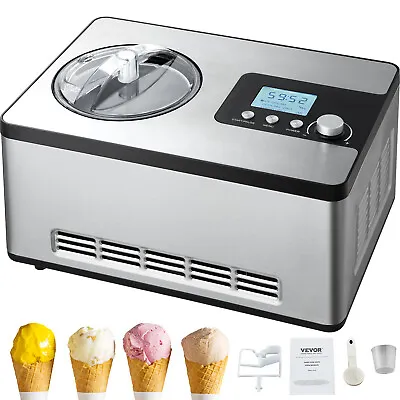 VEVOR 2Qt Automatic Ice Cream Maker Yogurt Gelato Machine LCD Display 3 Modes • $133.99