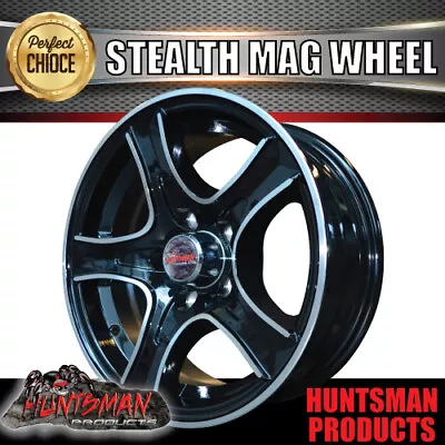 14x5.5  HT Holden Stealth Alloy Mag Wheel Rim Caravan Camper Boat Jetski Trailer • $166