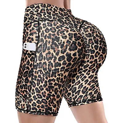 £19.49 • Buy Women Cycling Biker Yoga Shorts With Pockets High Waist Hot Pants Fitness Sports