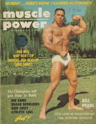 Vintage Muscle Power Bodybuilding Magazine April 1956 Vol 19 No 2 Bill Pearl • £24.99