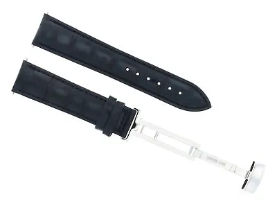 24mm Leather Watch Strap Band For Deployment Clasp Maurice Lacroix 24/22mm D/blu • $26.95