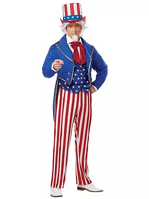 Uncle Sam American Patriotic US Independence Day 4th July Adult Mens Costume L • $69.71
