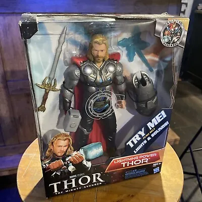 Thor The Mighty Avenger Lightning Power 10''Figure New- Talks • $30