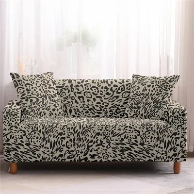 $35.62 • Buy Leopard Print Stretch Slipcovers Wrap All-Inclusive Couch Cover 1/2/3/4 Seater