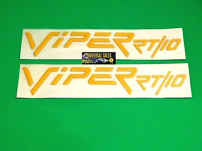 Pair Genuine Dodge Viper Rt/10 Rt10 Nameplate Decal Fascia Emblem New Oe Gc43pje • $50