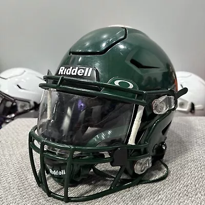 2022 Green Riddell Speedflex Football Helmet Mens Size Medium Black Out Bumper • $360