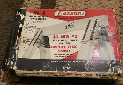 1948 Vintage Larson Saw Horse Brackets With Hardware - RARE No.2 NEW- Open Box • $25